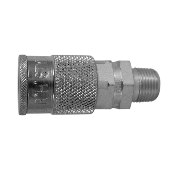 H Style Industrial Coupler, 3/8" MNPT, PK50